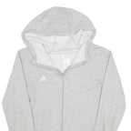 ADIDAS Womens Grey Hoodie Full Zip UK 8