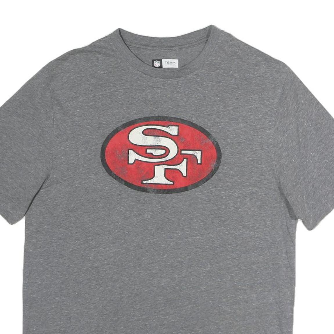 NFL Mens Grey San Francisco Football T-Shirt M Short Sleeve Crew Neck
