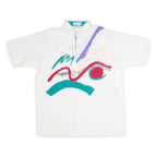 VAN HEUSEN Players GOLF Mens Polo Shirt White Crazy Pattern L