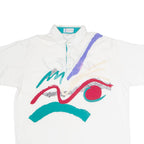 VAN HEUSEN Players GOLF Mens Polo Shirt White Crazy Pattern L