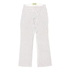 LIBERTINE BY TARGET Womens Cotton Blend White & Burgundy Pinstripe Regular Fit