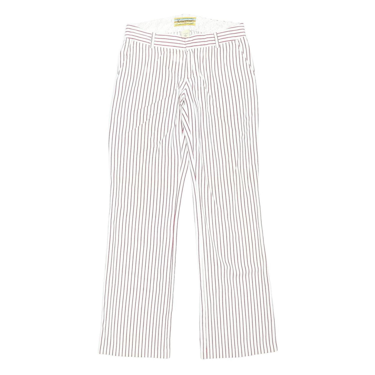 LIBERTINE BY TARGET Womens Cotton Blend White & Burgundy Pinstripe Regular Fit