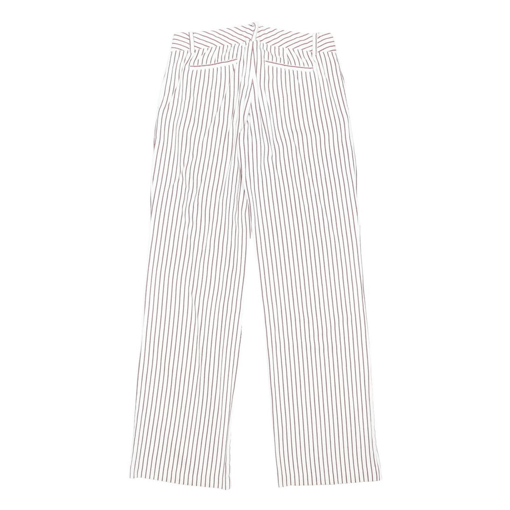 LIBERTINE BY TARGET Womens Cotton Blend White & Burgundy Pinstripe Regular Fit