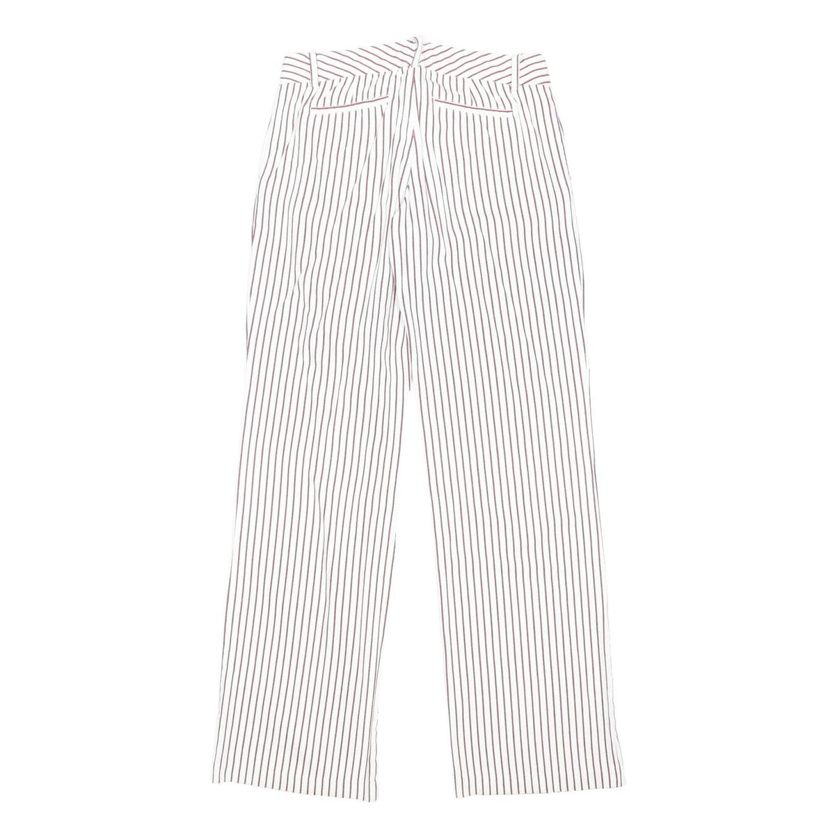 LIBERTINE BY TARGET Womens Cotton Blend White & Burgundy Pinstripe Regular Fit