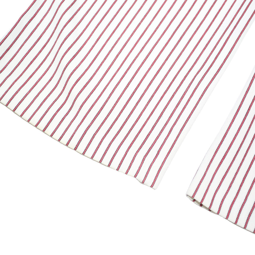 LIBERTINE BY TARGET Womens Cotton Blend White & Burgundy Pinstripe Regular Fit