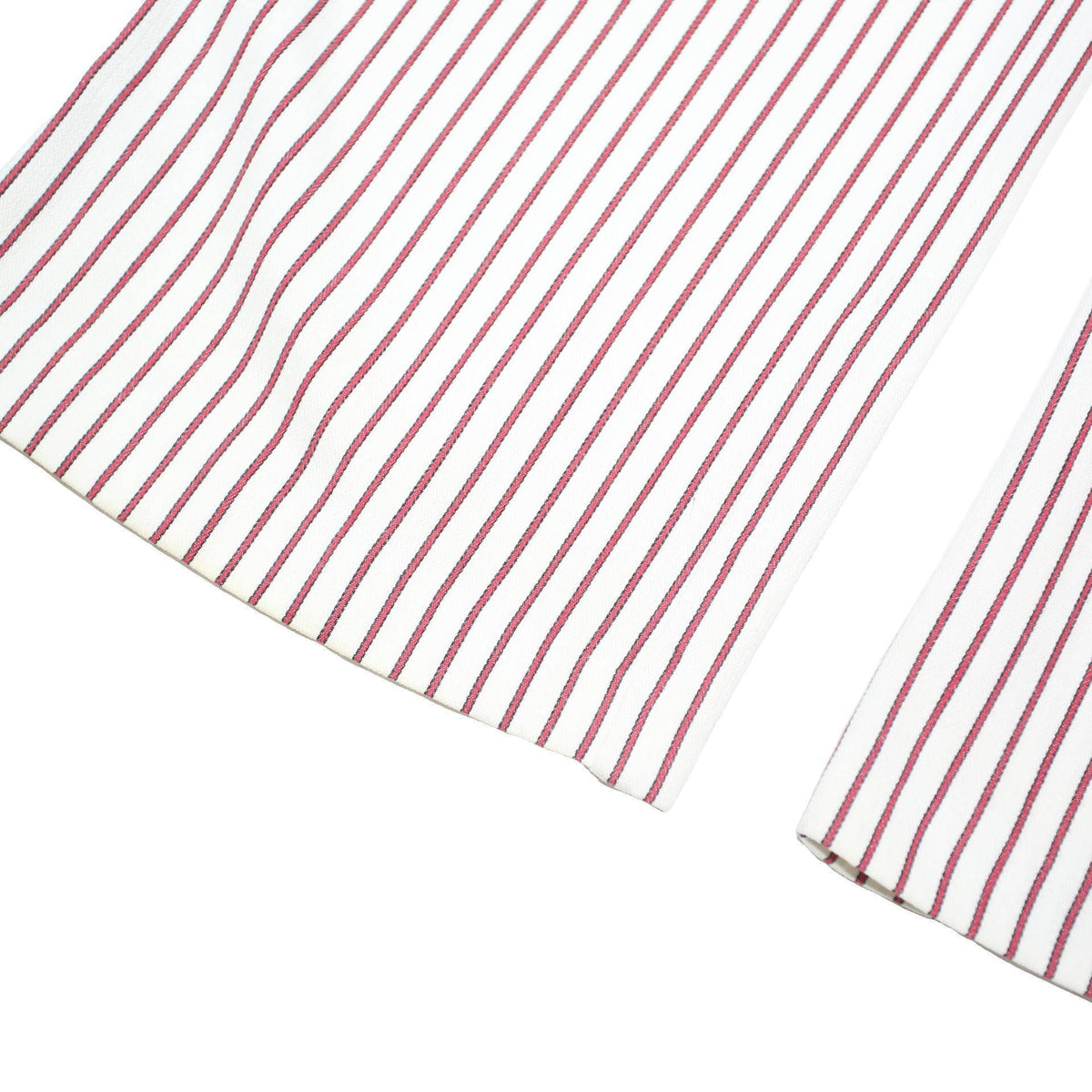LIBERTINE BY TARGET Womens Cotton Blend White & Burgundy Pinstripe Regular Fit