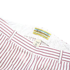 LIBERTINE BY TARGET Womens Cotton Blend White & Burgundy Pinstripe Regular Fit