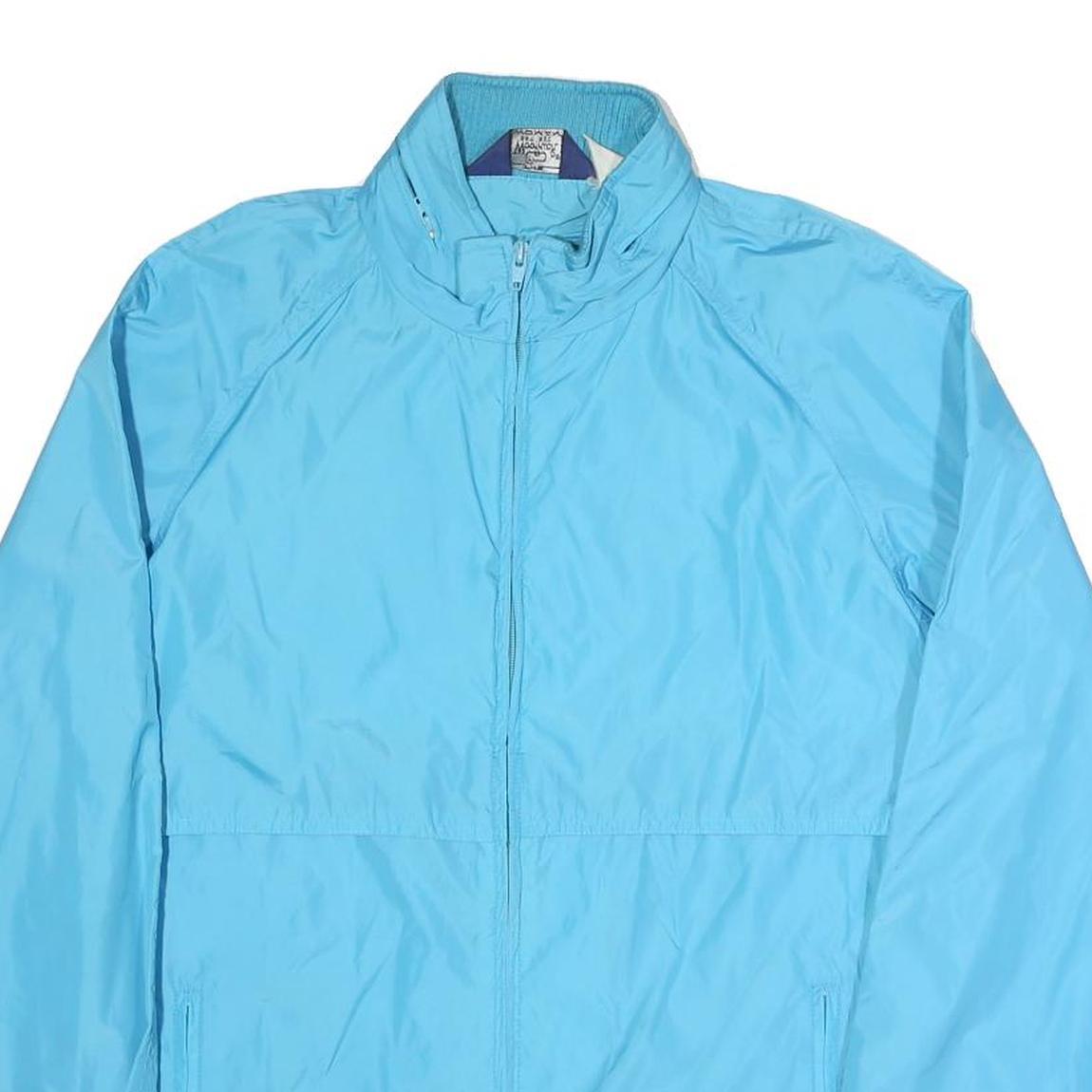 WOOLRICH Womens Blue Lightweight Jacket S Polyester Plain Zip Casual Lightweight