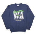 PORT & COMPANY Mens Navy Blue Seattle WA Crew Neck S Cotton Blend Sweatshirt