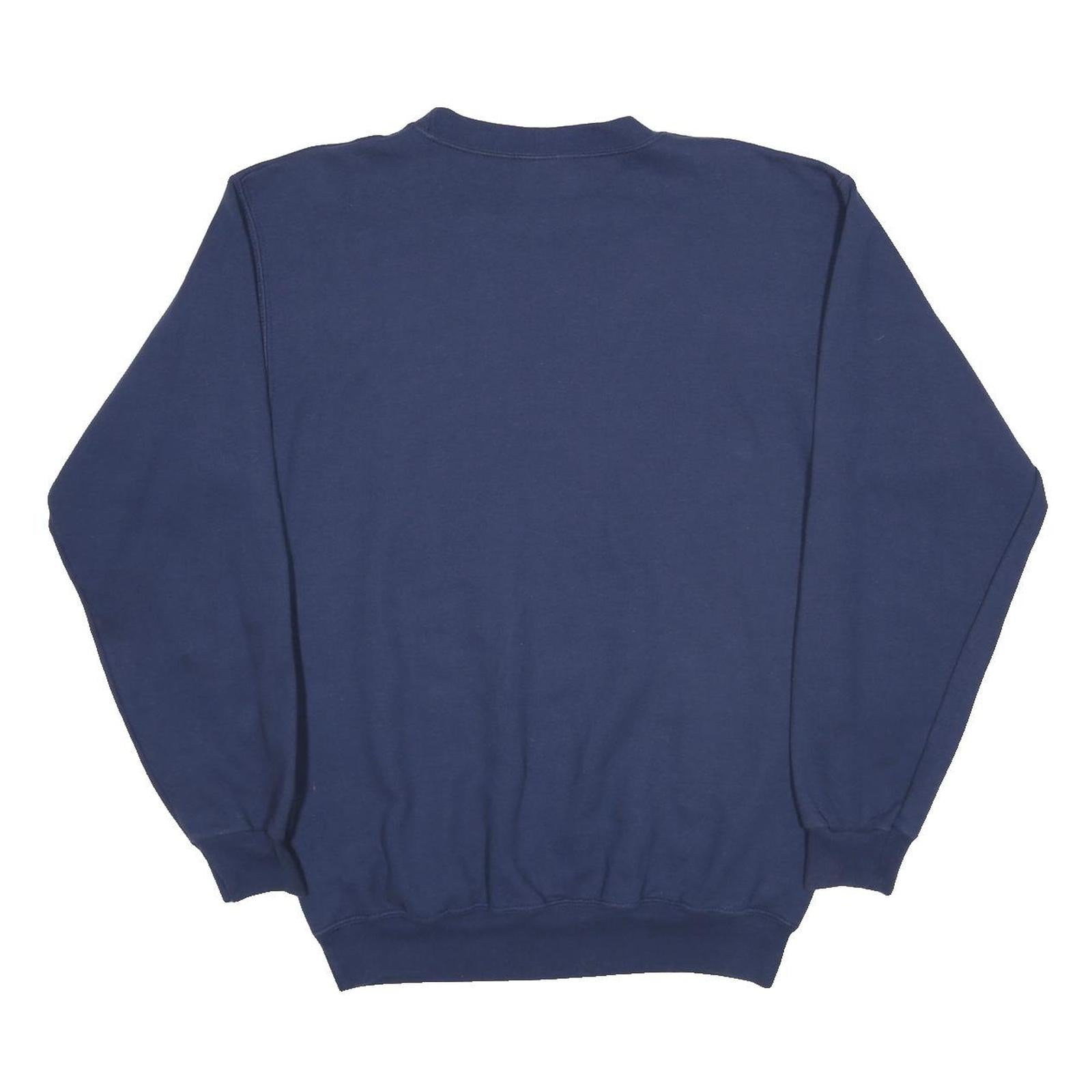 PORT & COMPANY Mens Navy Blue Seattle WA Crew Neck S Cotton Blend Sweatshirt