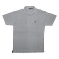 NAUTICA Mens Blue & White Checked Short Sleeve Polo Shirt M Cotton Casual