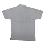 NAUTICA Mens Blue & White Checked Short Sleeve Polo Shirt M Cotton Casual