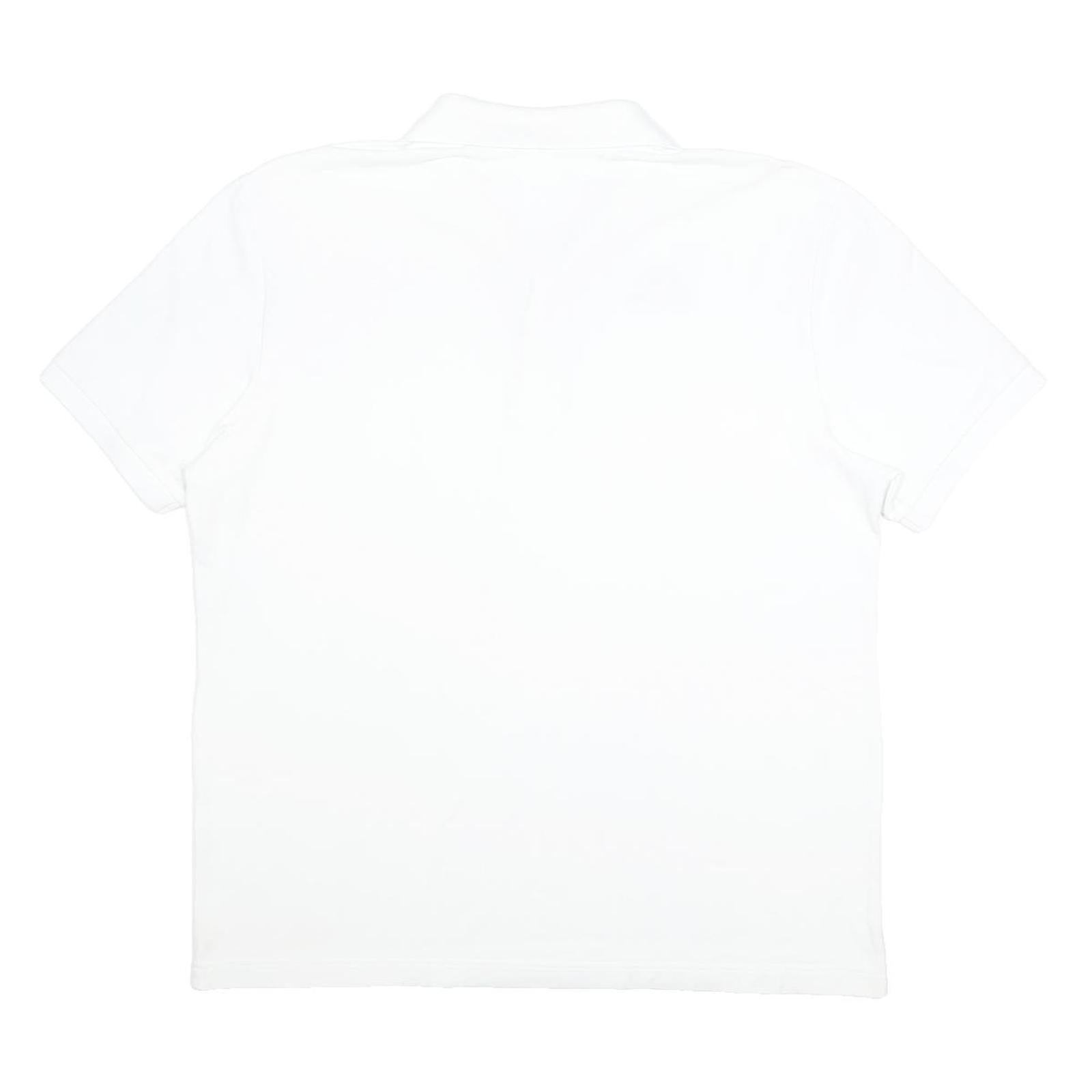 KAPPA Mens White Short Sleeve Plain XL Polo Shirt Cotton Blend Casual