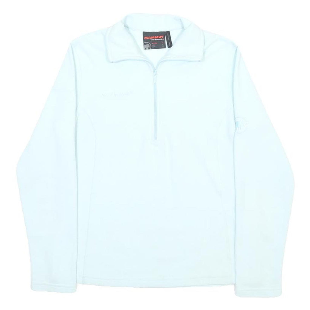 MAMMUT Womens White Plain Polyester Pullover Jumper S Outdoor Activewear