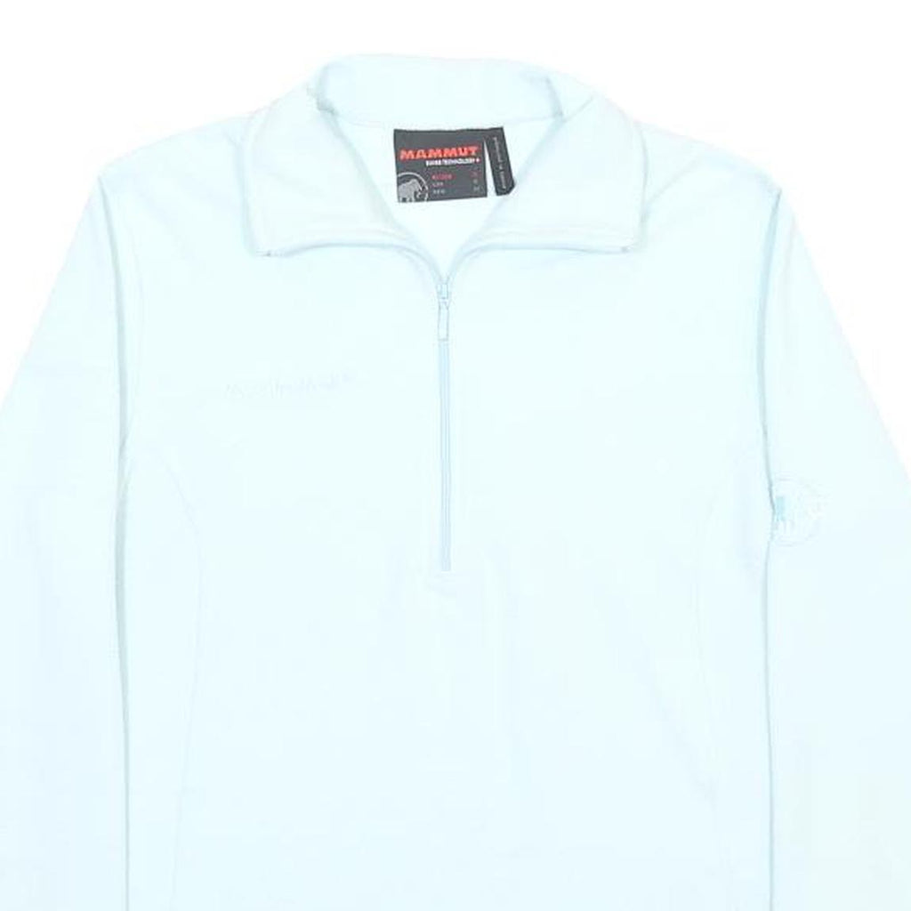 MAMMUT Womens White Plain Polyester Pullover Jumper S Outdoor Activewear