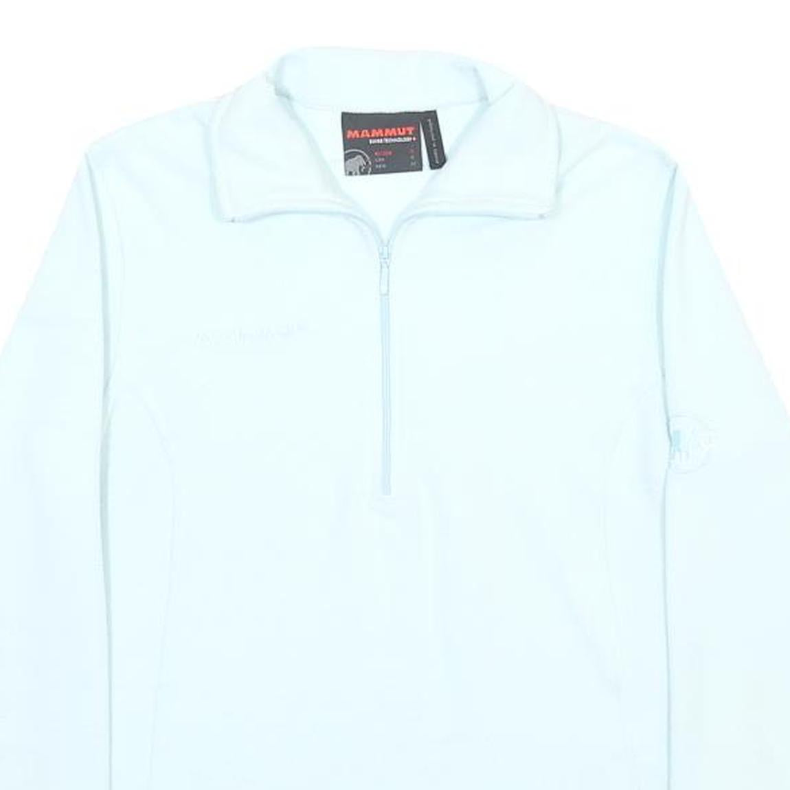 MAMMUT Womens White Plain Polyester Pullover Jumper S Outdoor Activewear