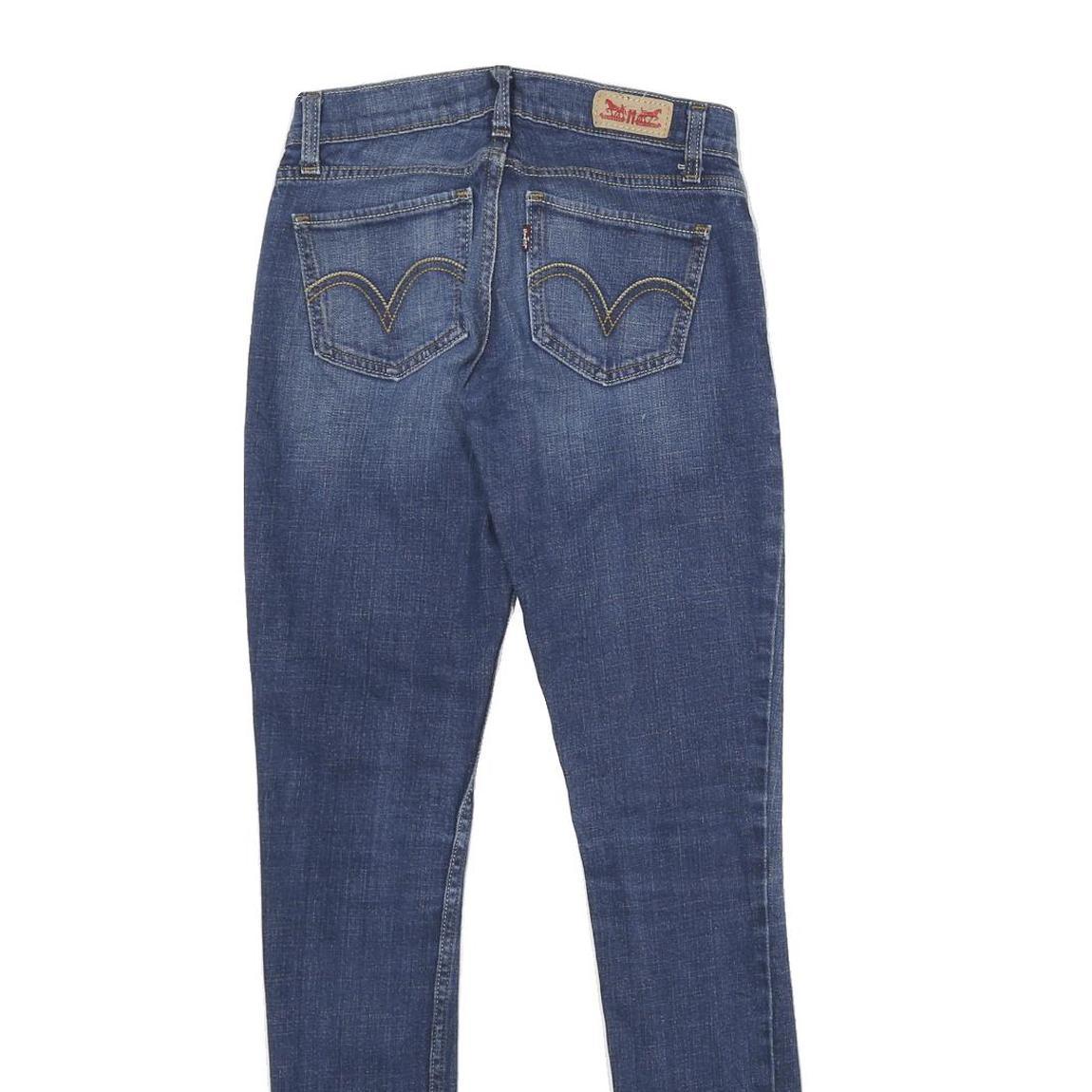 LEVI'S 524 Too Superlow Womens Jeans Blue Regular Skinny Denim Medium W24 L32