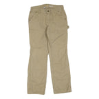 CARHARTT Womens Beige Cotton Blend Regular Fit Straight Trousers W28 L30