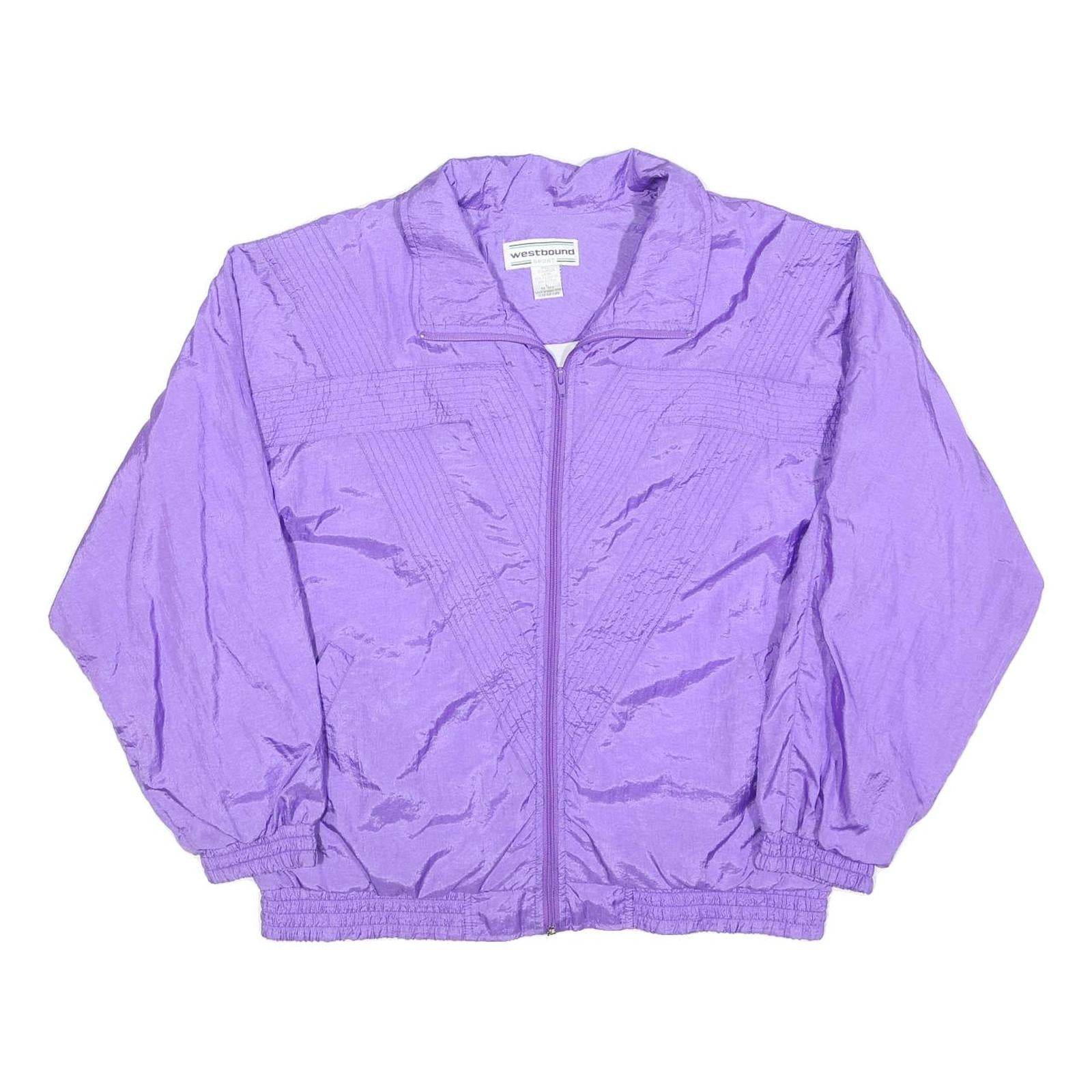 WESTBOUND Womens Purple Nylon Jacket L Lightweight Zip Fastening Relaxed Fit