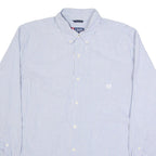 CHAPS Mens Shirt Blue Striped Long Sleeve XL