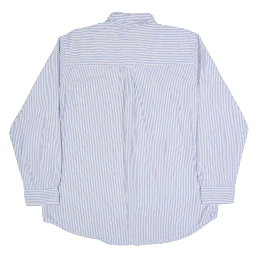 CHAPS Mens Shirt Blue Striped Long Sleeve XL