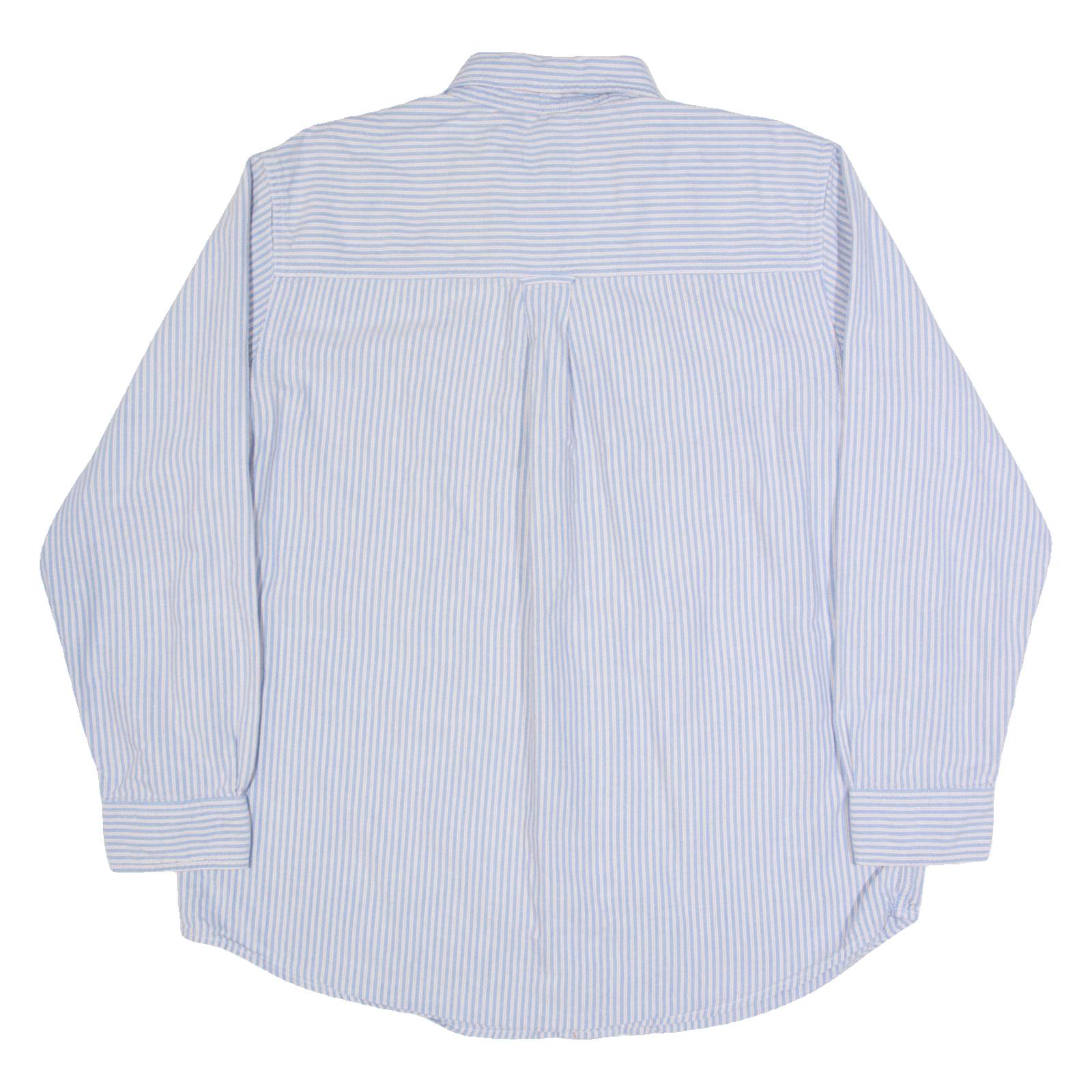 CHAPS Mens Shirt Blue Striped Long Sleeve XL