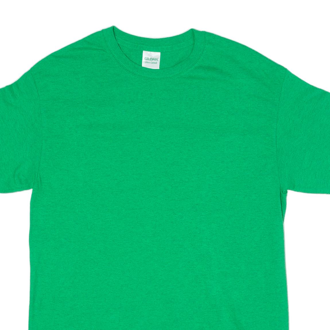 GILDAN Mens T-Shirt Green Crew Neck M