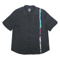 ARMANI EXCHANGE Mens Black Paint Stroke Print Shirt XL Casual Cotton Short