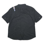 ARMANI EXCHANGE Mens Black Paint Stroke Print Shirt XL Casual Cotton Short