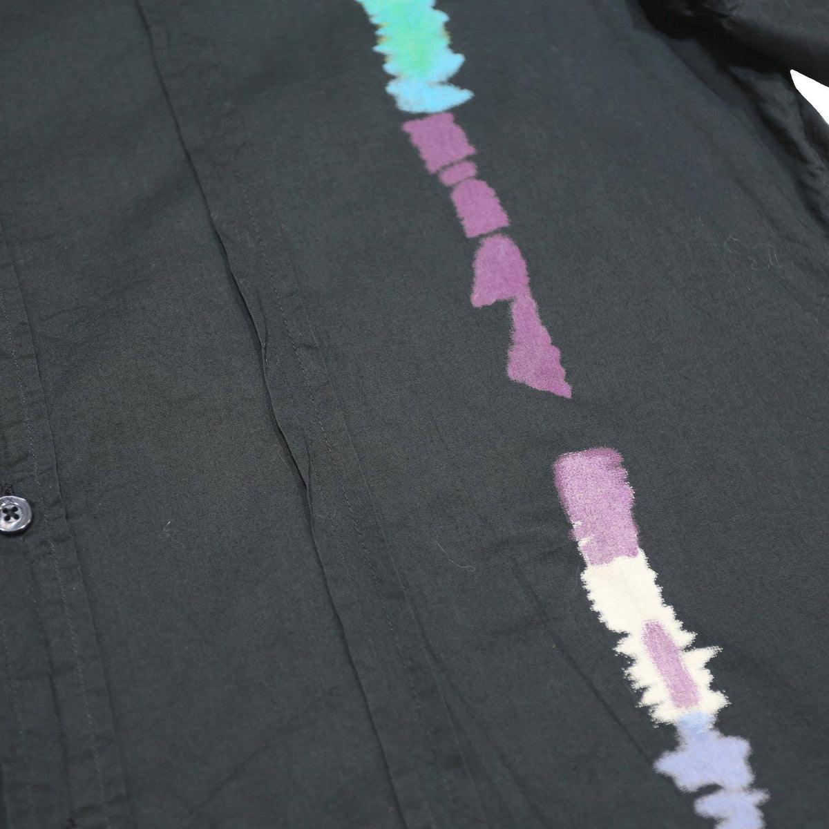 ARMANI EXCHANGE Mens Black Paint Stroke Print Shirt XL Casual Cotton Short