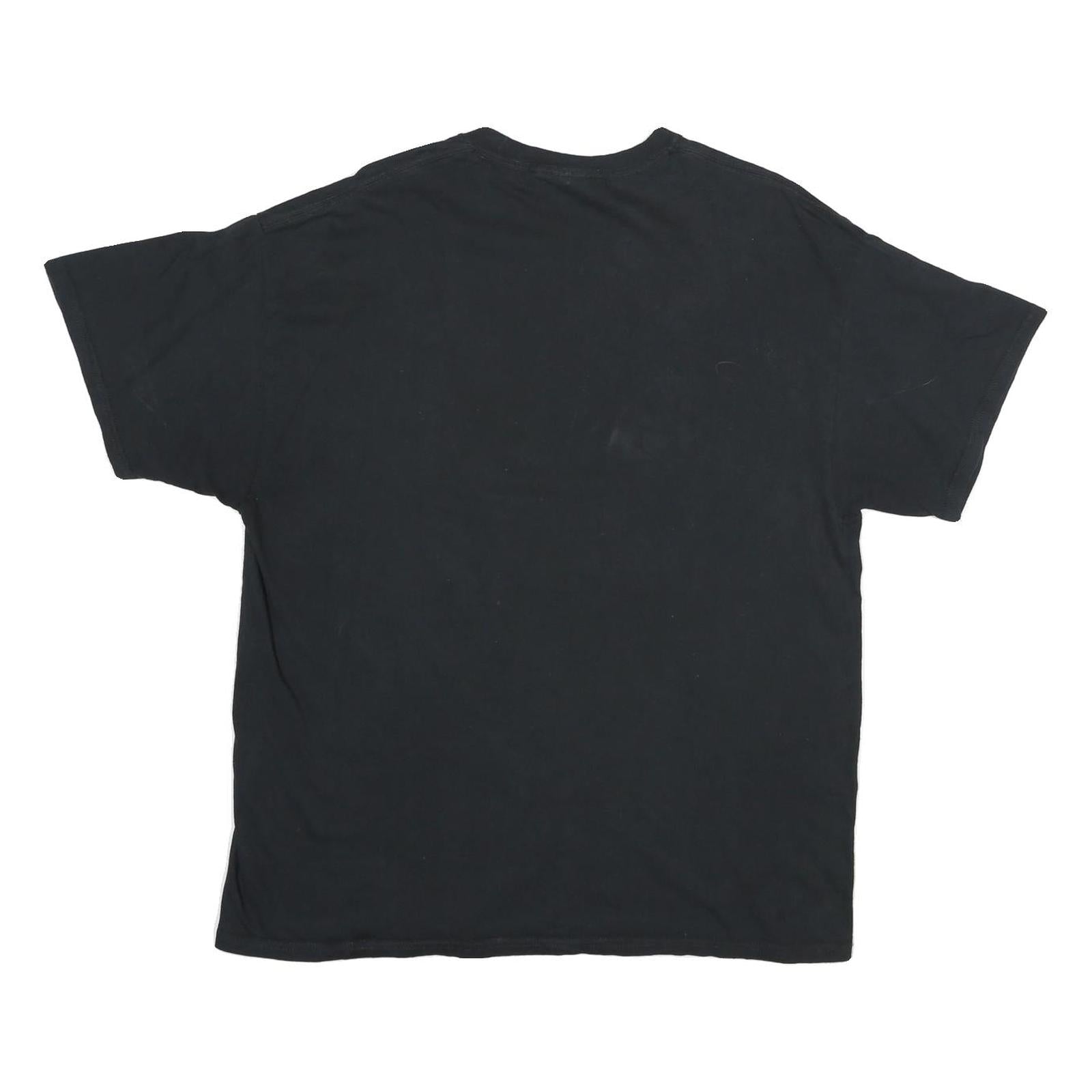 PORT & COMPANY Mens Black Blue Devil Football Graphic T-Shirt XL Crew Neck Short