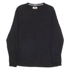 TOMMY HILFIGER Mens T-Shirt Black Long Sleeve Crew Neck M