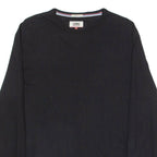 TOMMY HILFIGER Mens T-Shirt Black Long Sleeve Crew Neck M