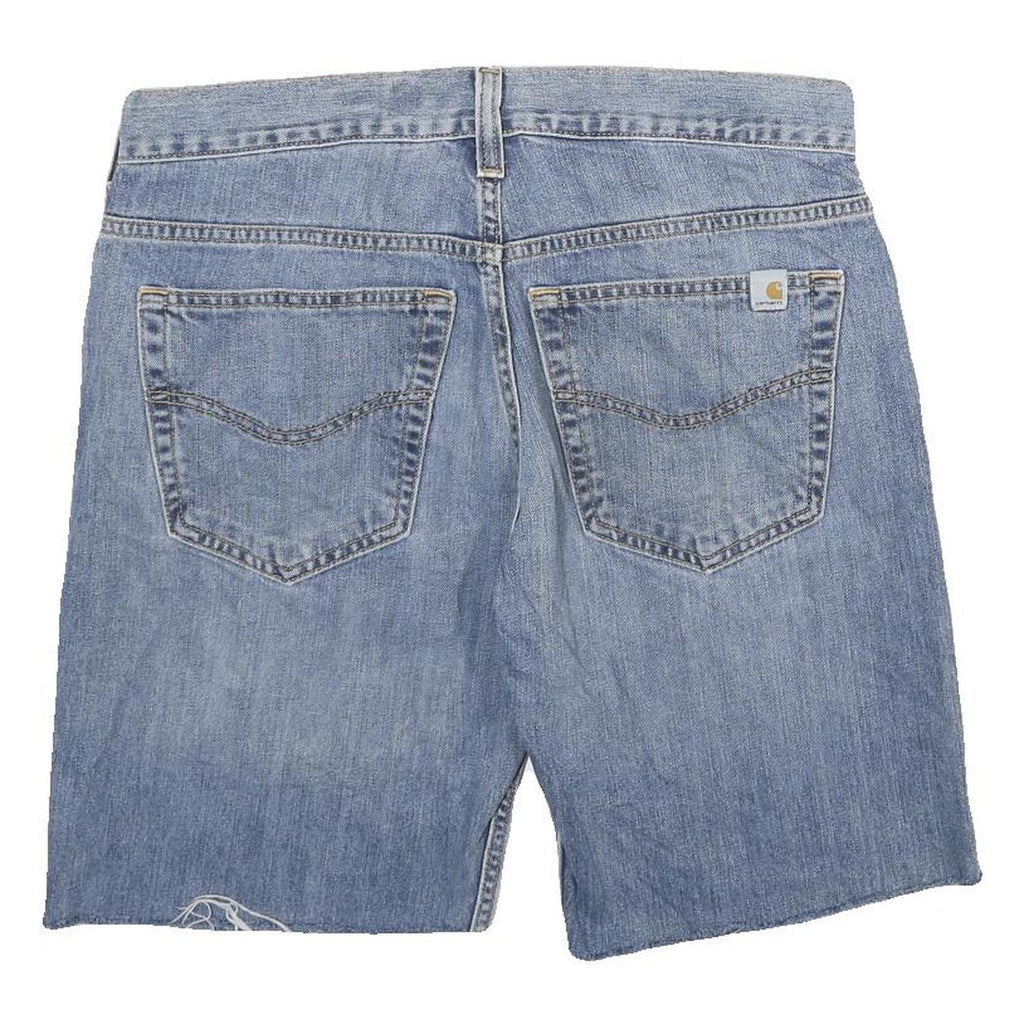 CARHARTT Mens Denim Blue Casual Shorts M W31 Loose Straight Fit Workwear