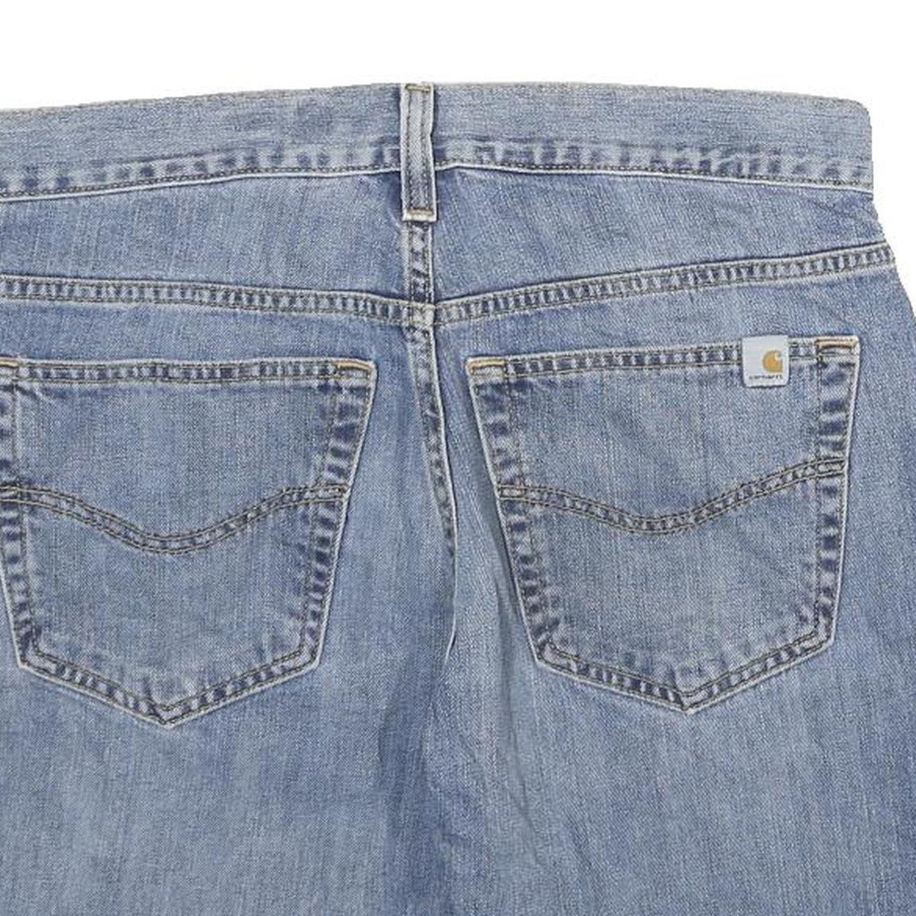 CARHARTT Mens Denim Blue Casual Shorts M W31 Loose Straight Fit Workwear
