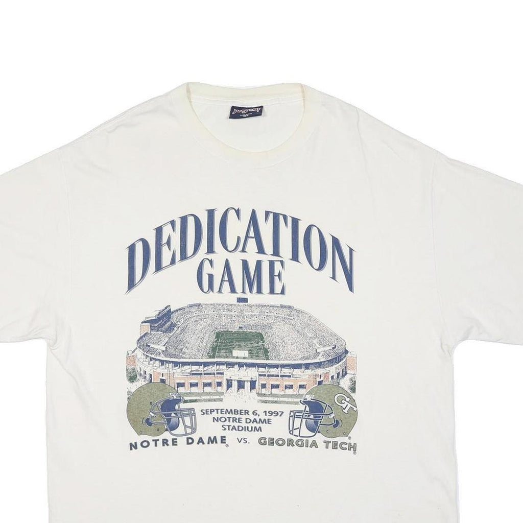 JANSPORT Mens White Dedication Game Graphic T-Shirt XL Short Sleeve Crew Neck