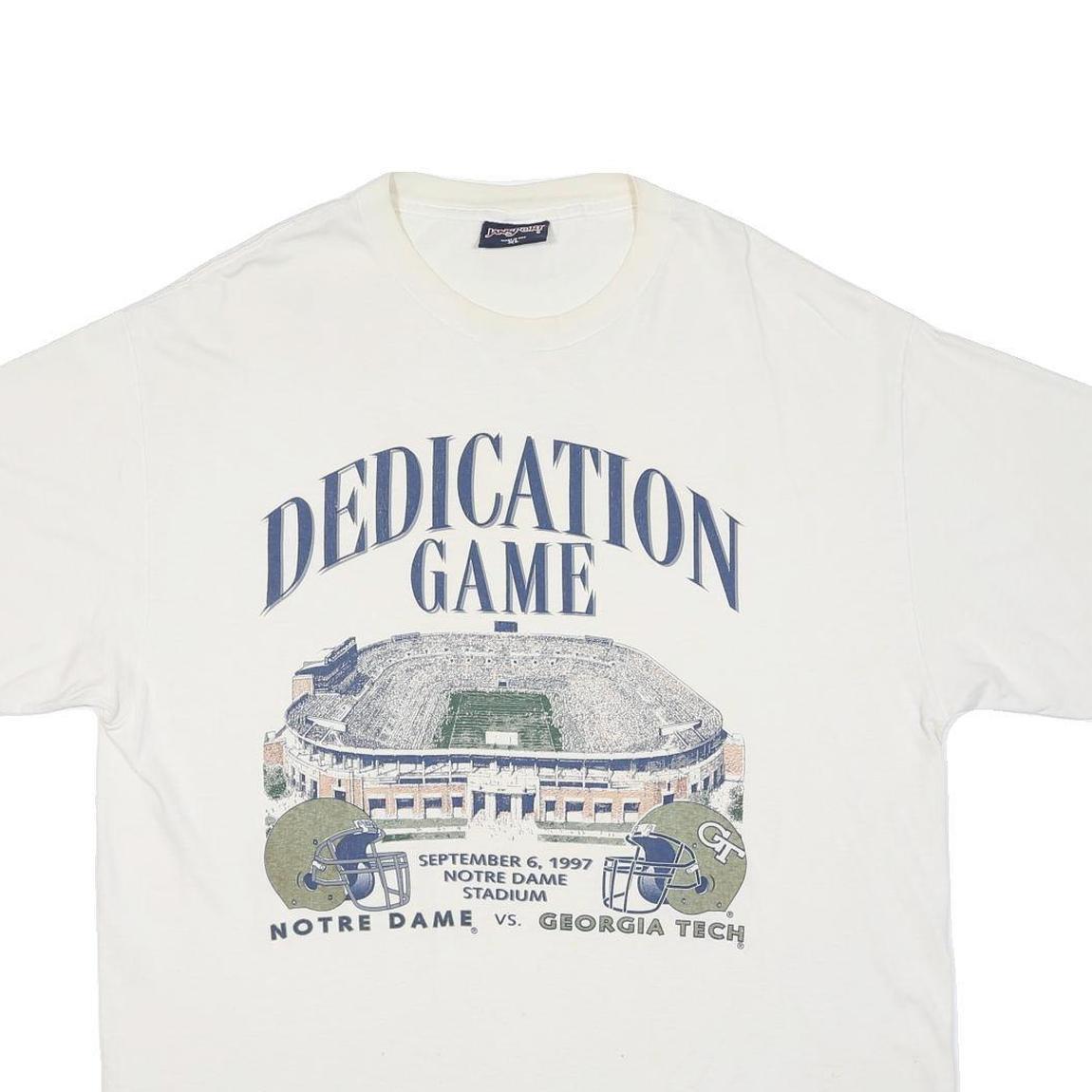 JANSPORT Mens White Dedication Game Graphic T-Shirt XL Short Sleeve Crew Neck