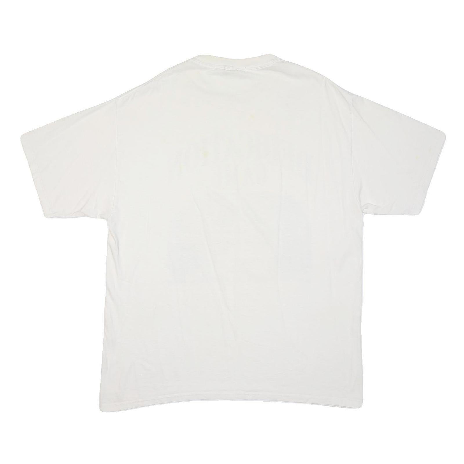 JANSPORT Mens White Dedication Game Graphic T-Shirt XL Short Sleeve Crew Neck
