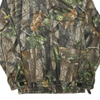 SCENT BLOCKER Mens Green & Brown Camouflage Outdoor Zip Nylon Jacket M