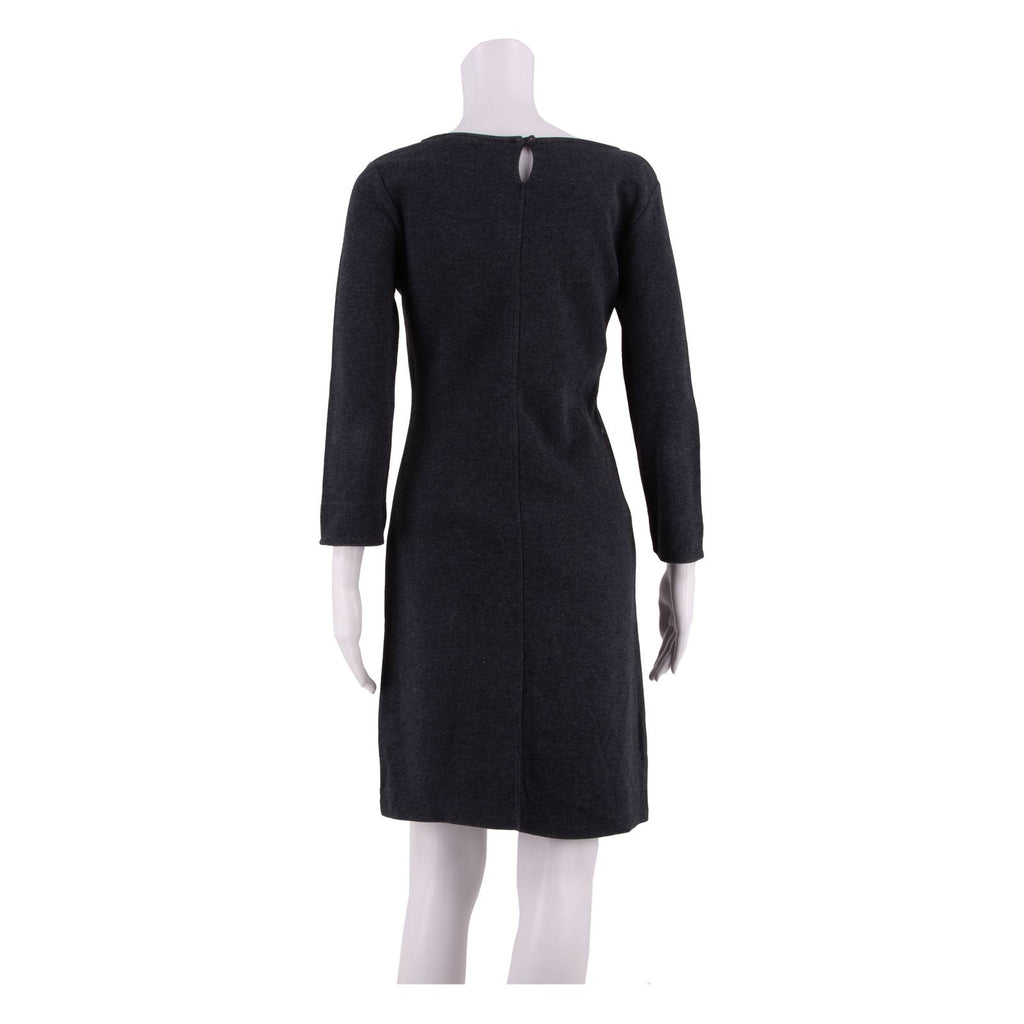 WHITE STUFF Pocketed Womens Shift Dress Grey Knee Length UK 8
