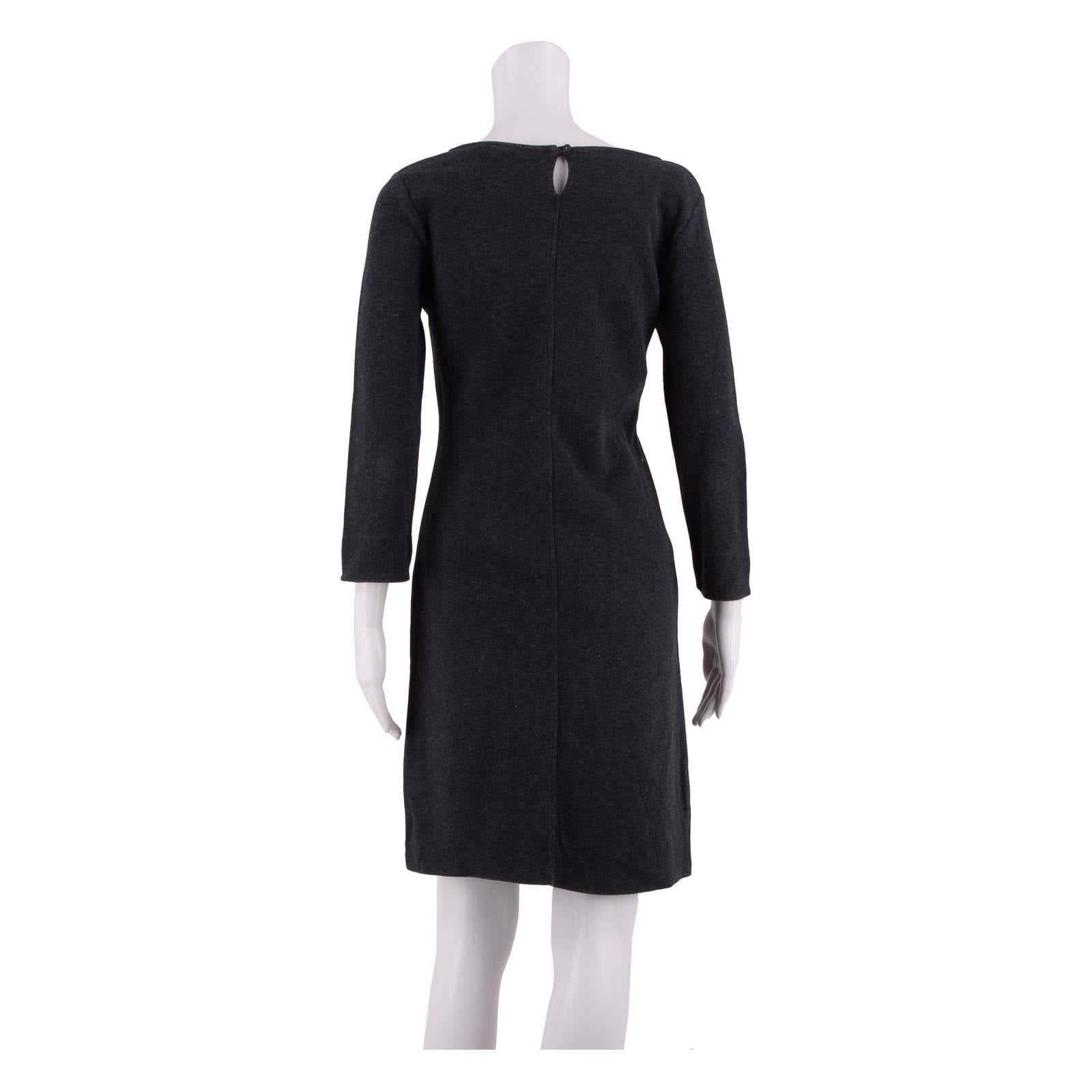 WHITE STUFF Pocketed Womens Shift Dress Grey Knee Length UK 8