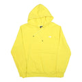 THE NORTH FACE Mens Yellow Hoodie L Cotton Blend Pullover Logo Print Casual Wear