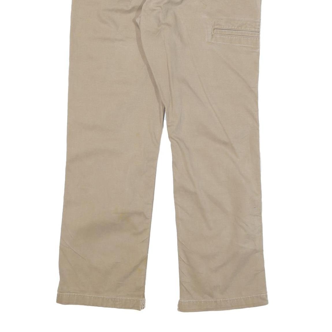 CARHARTT Mens Regular Beige Cotton Blend Zip Trousers W31 L30 Workwear Utility