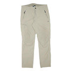 TREVOLUTIUON Mens Regular Beige Polyester Blend Zip Trousers W34 L30 Outdoor