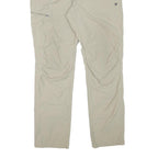 TREVOLUTIUON Mens Regular Beige Polyester Blend Zip Trousers W34 L30 Outdoor