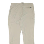 TREVOLUTIUON Mens Regular Beige Polyester Blend Zip Trousers W34 L30 Outdoor