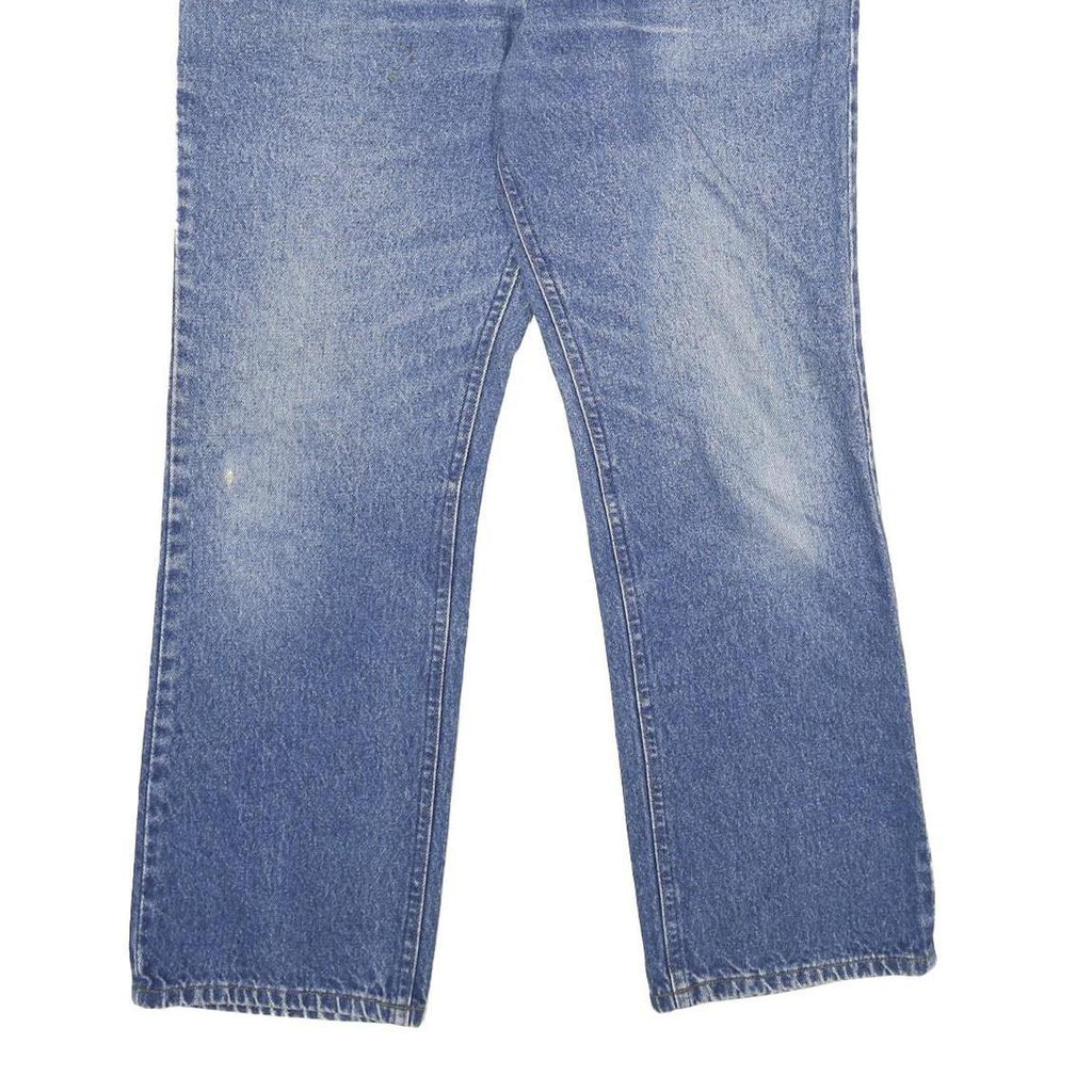 LEE Mens Blue Regular Fit Straight Denim Jeans W38 L30 Classic Cotton Zip