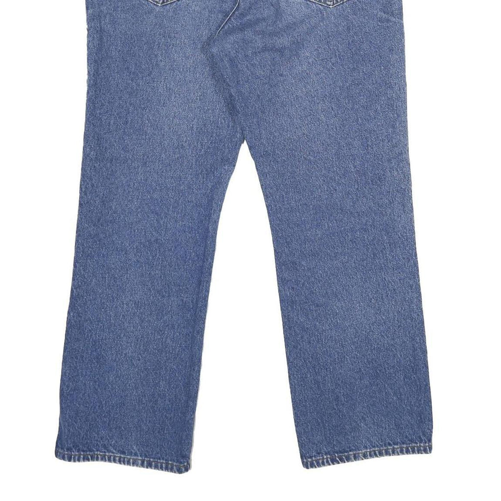 LEE Mens Blue Regular Fit Straight Denim Jeans W38 L30 Classic Cotton Zip
