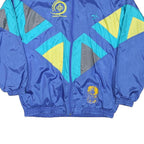 PUMA Mens Blue Yellow Grey Colourblock Sports Zip Jacket L Polyester