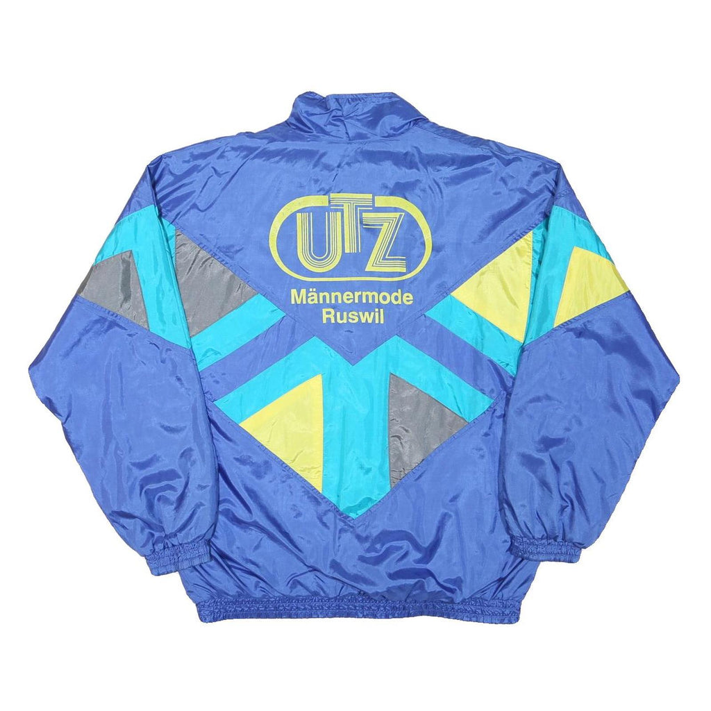 PUMA Mens Blue Yellow Grey Colourblock Sports Zip Jacket L Polyester